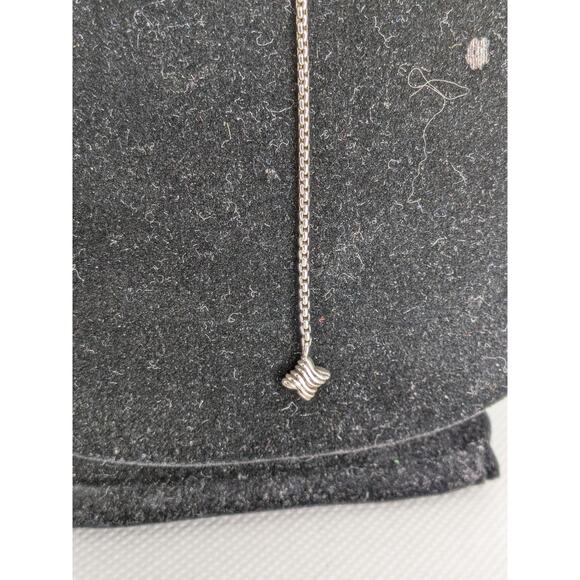 David Yurman Sterling & 18K Yellow Gold Diamond 24.5” Quatrefoil Lariat Necklace - Picture 3 of 8